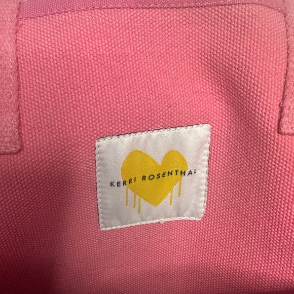KERRI ROSENTHAL - The Small Tote Pop Heart Bag In Rhubarb NEW (Retail $148) - Picture 2 of 4